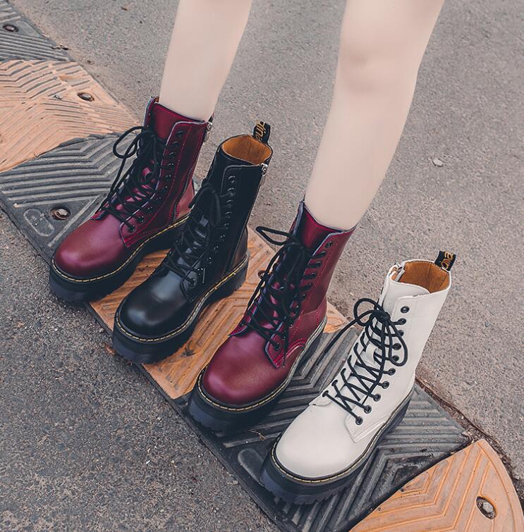 Women's casual lace up martin boots Clearance