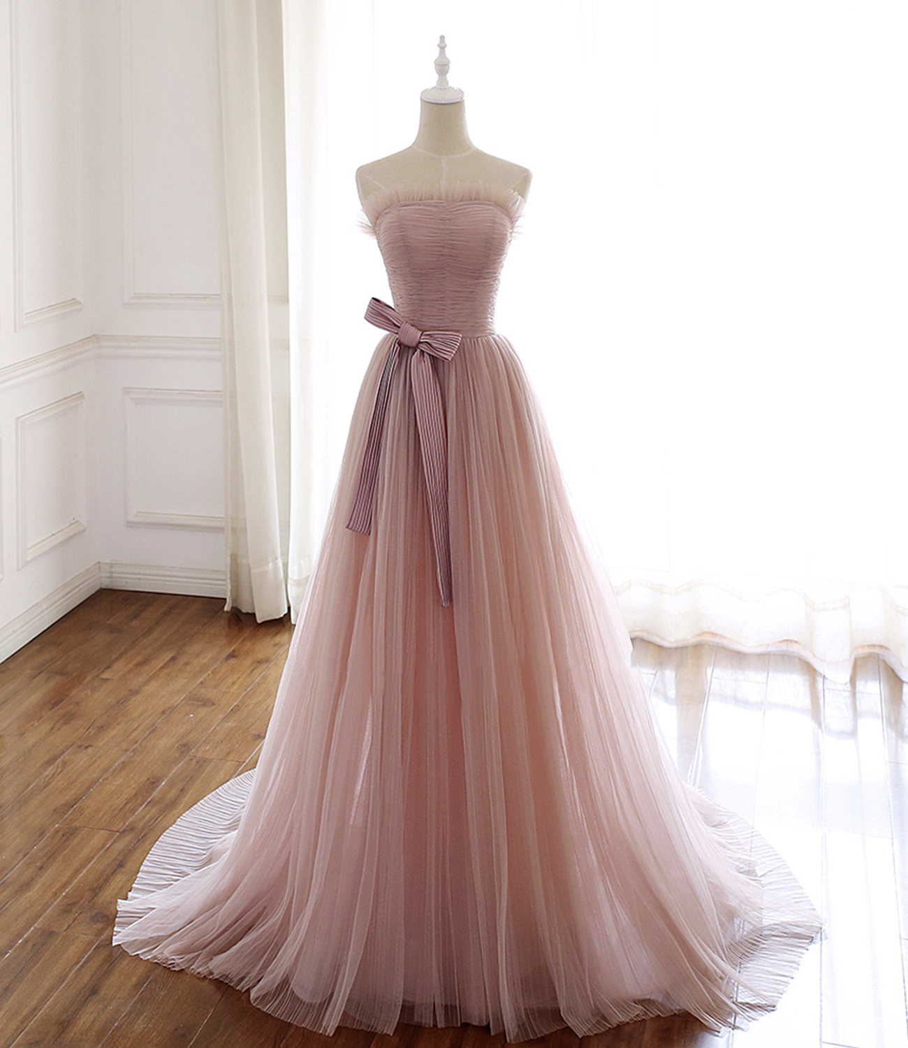 vintage pink prom dress