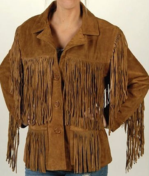 jacket with fringe sleeves