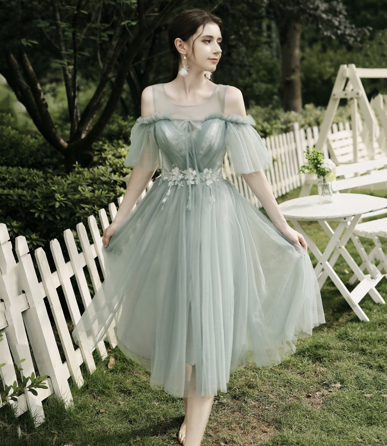 Best Selling Cute lace short prom dress 