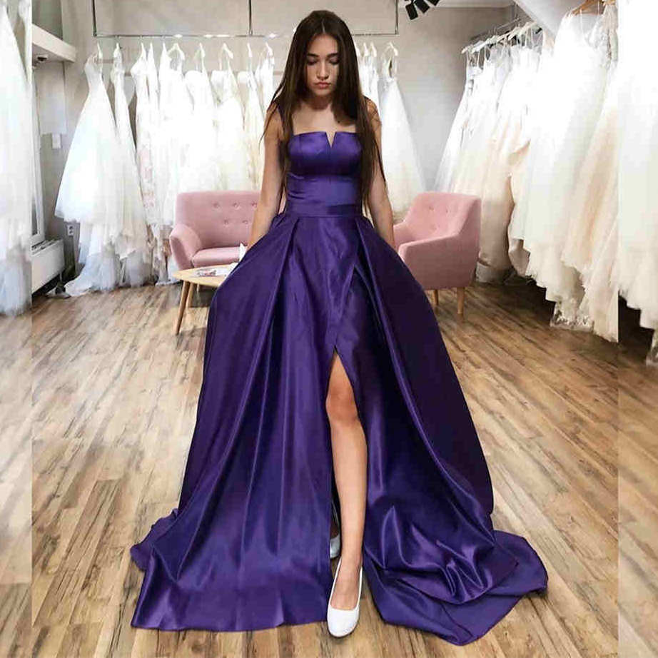 Elegant Purple Long Prom Dress 
