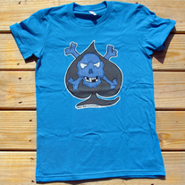 Skully Spade T-Shirt - Womens - Teal