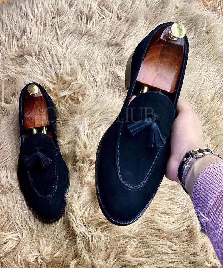 brown designer loafers