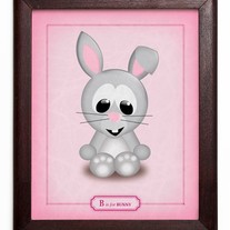 B is for Bunny - Giclee Art Print 8 in x 10 in
