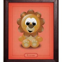 L is for Lion - Giclee Art Print 8 in x 10 in
