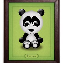 P is for Panda - Giclee Art Print 8 in x 10 in
