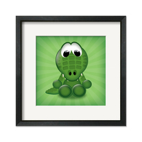 Alligator - Giclee Art Print 8 in x 8 in