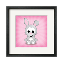 Bunny - Giclee Art Print 8 in x 8 in