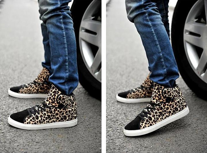 high top leopard print sneakers